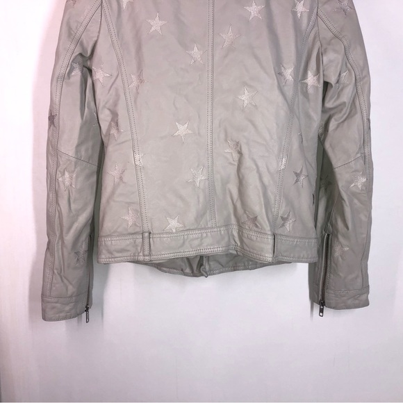 Samantha Sipos Biker Jacket Size XS Leather Seeing Stars Leather Faux Fur Gray - Picture 9 of 9